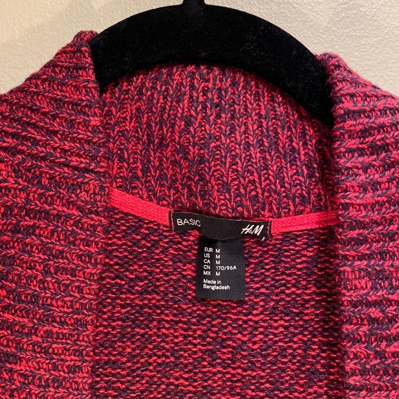 H&M Red/Blue Cardigan Size M - Picture 2 of 5